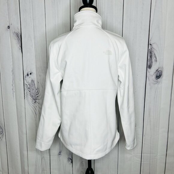 The North Face Women’s White Windwall Fleece Jacket Full Zip Long Sleeve Sz M - Picture 10 of 13
